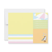 Tarjeta de agradecimiento de pelota de playa para