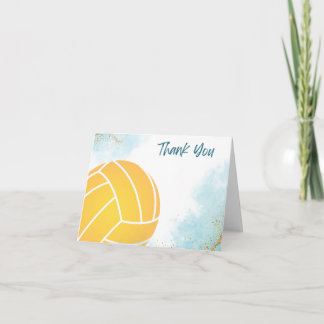 Tarjeta de agradecimiento de pelota de waterpolo