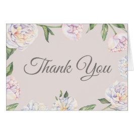 Tarjeta de agradecimiento de Peony Floral Mauve