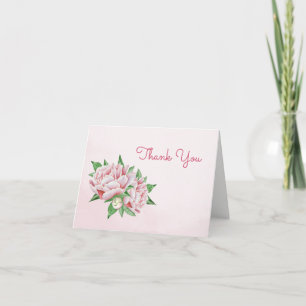 Tarjeta de agradecimiento de Peony Rosa