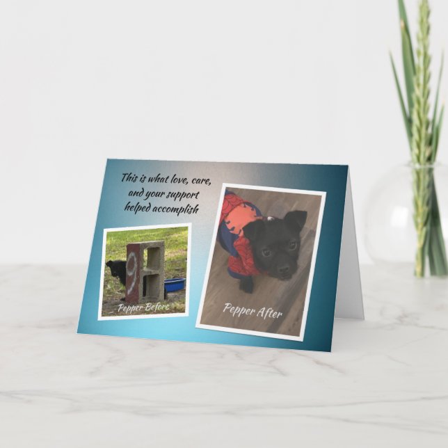 Tarjeta de agradecimiento de Pepper de JCAPL (Anverso)