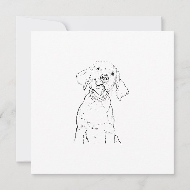 Tarjeta de agradecimiento de perro Labrador Retrie (Anverso)