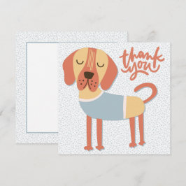 Tarjeta de agradecimiento de perro lindo