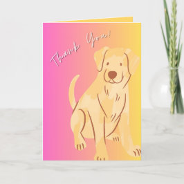 Tarjeta de agradecimiento de perro, tarjeta de apr