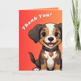 Tarjeta de agradecimiento de perro, tarjeta de apr