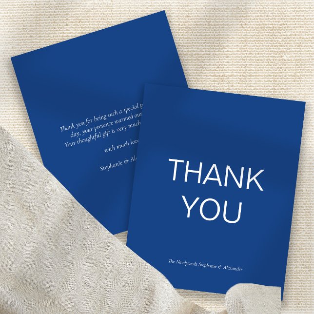 Tarjeta de agradecimiento de Personalizado mediano (Front and back view. Budget price smaller 4.5 x 5.6" alternative)