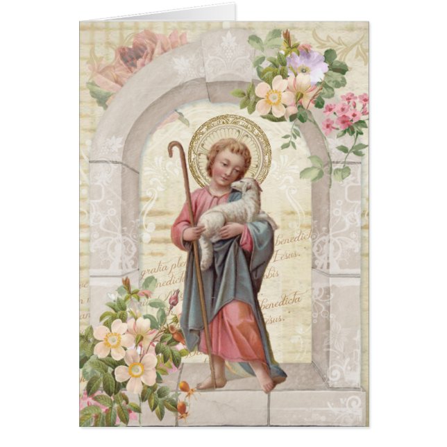 Tarjeta de agradecimiento de pésame funeral católi (Frente)