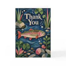 Tarjeta de agradecimiento de pescado | Tarjeta de