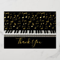 tarjeta de agradecimiento de piano