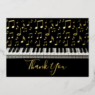 tarjeta de agradecimiento de piano