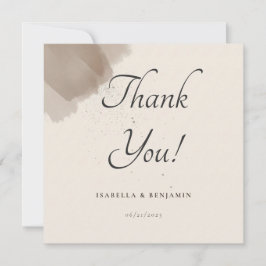 Tarjeta de agradecimiento de pincel abstracto míni