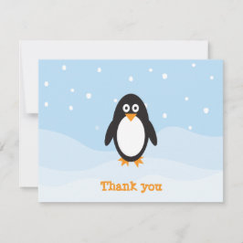 Tarjeta de agradecimiento de pingüino