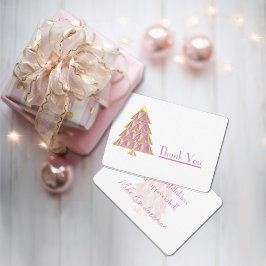 Tarjeta de agradecimiento de Pink Joyoux Noel