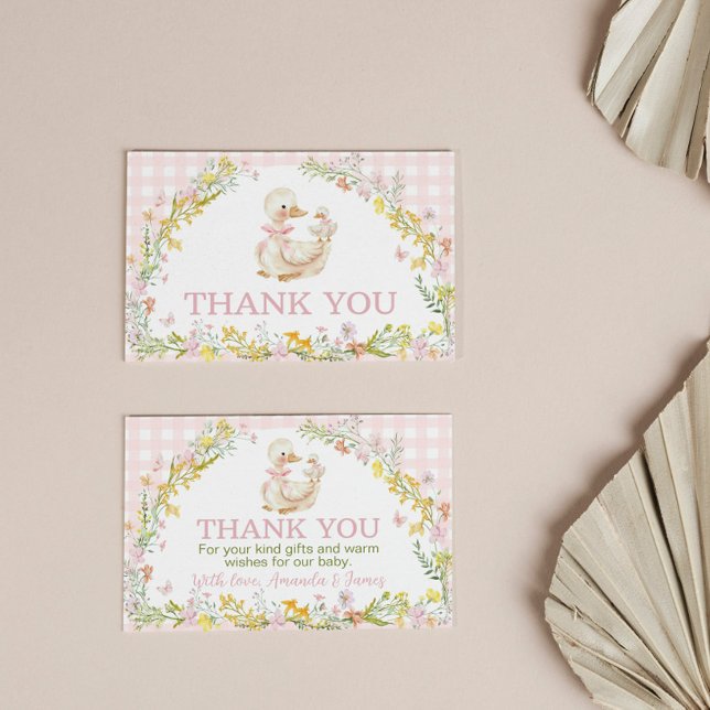 Tarjeta de agradecimiento de Pink Silly Goose Flor (Subido por el creador)