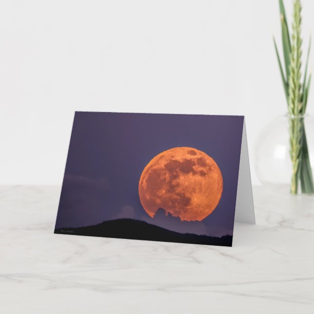 Tarjeta de agradecimiento de Pink Super Moon (Anverso)