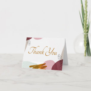 Tarjeta de agradecimiento de pintura de estilo mod