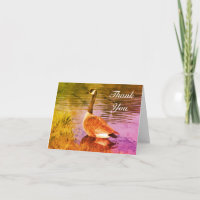 Tarjeta de agradecimiento de pintura de ganso de C