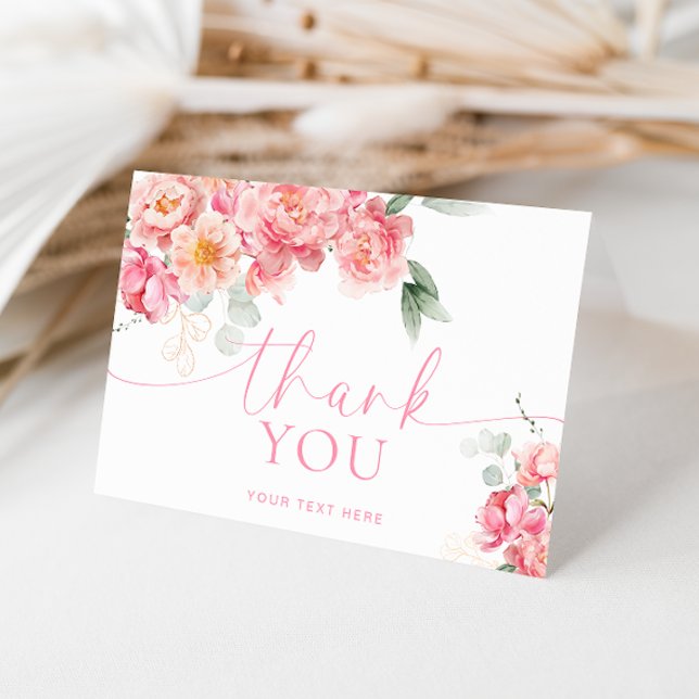 Tarjeta de agradecimiento de Piper Peony Floral pl (Thank You Folded Card Piper Peony )