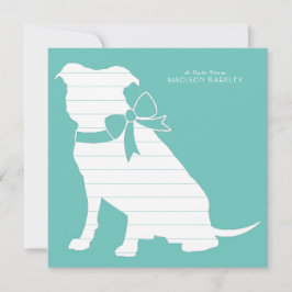 Tarjeta de agradecimiento de Pit Bulldog Puppy Pit