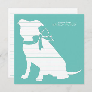 Tarjeta de agradecimiento de Pit Bulldog Puppy Pit