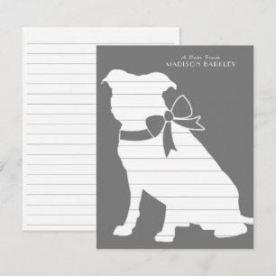 Tarjeta de agradecimiento de Pit Bulldog Puppy Pit
