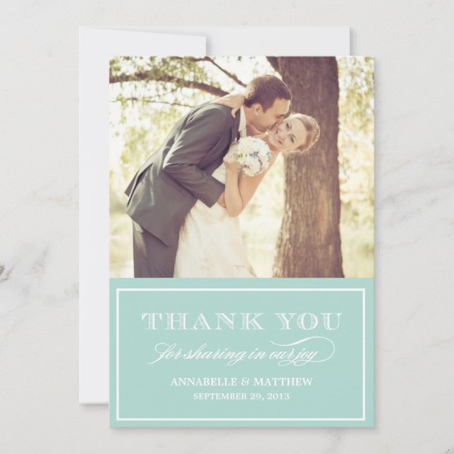 Tarjeta de agradecimiento de pizarra vintage (Anverso)