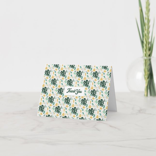 Tarjeta de agradecimiento de planta Monstera (Anverso)