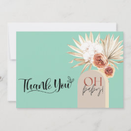 Tarjeta de agradecimiento de plantilla para baby s