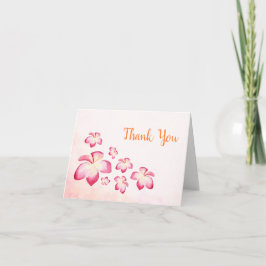 Tarjeta de agradecimiento de Plumeria Sunset
