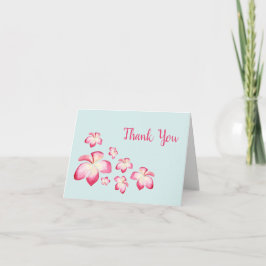 Tarjeta de agradecimiento de Plumeria Tropical