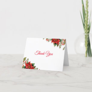 Tarjeta de agradecimiento de Poinsettia