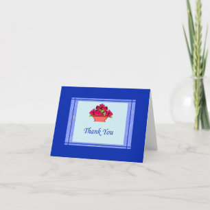 Tarjeta de agradecimiento de Poinsettia con borde 