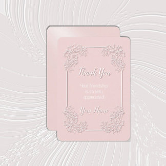 Tarjeta de agradecimiento de Poinsettia Lace Pink
