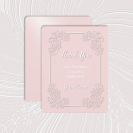 Tarjeta de agradecimiento de Poinsettia Lace Pink