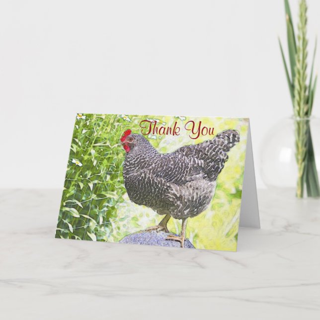 Tarjeta de agradecimiento de pollo de bonito (Anverso)