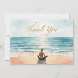Tarjeta de agradecimiento de posición de yoga