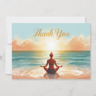 Tarjeta de agradecimiento de posición de yoga