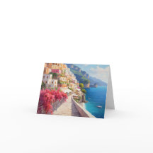 Tarjeta de agradecimiento de Positano en la Costa 