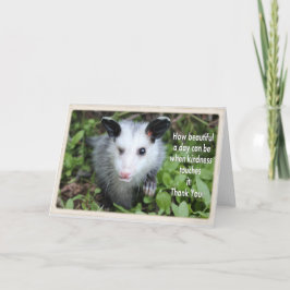 Tarjeta de agradecimiento de posum de Winking.