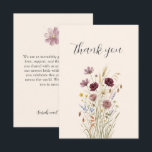 Tarjeta de agradecimiento de pradera de flores sil<br><div class="desc">Comparte tu gratitud en plena floración</div>