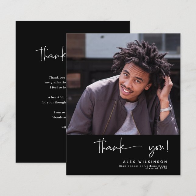 Tarjeta de agradecimiento de presupuesto divertida (Anverso / Reverso)