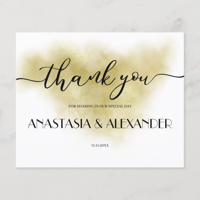 Tarjeta de agradecimiento de presupuesto. Folleto (Frente)