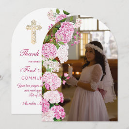 Tarjeta de agradecimiento de Primera Comunión con