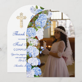 Tarjeta de agradecimiento de Primera Comunión con