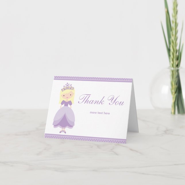 Tarjeta de agradecimiento de princesa (Anverso)