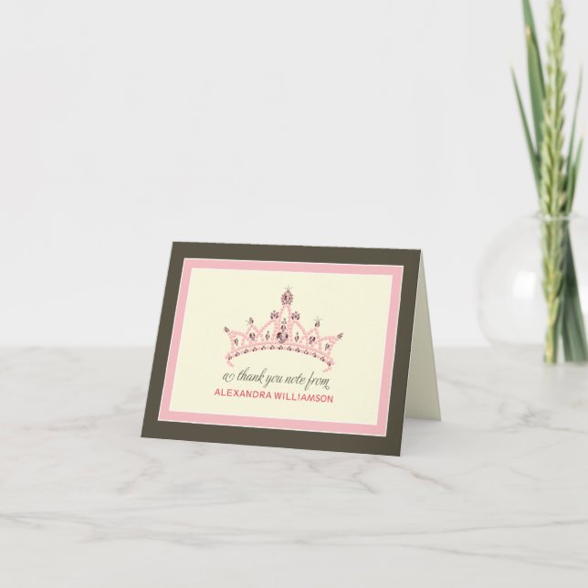 Tarjeta de agradecimiento de Princesa Tiara (rosa) (Anverso)