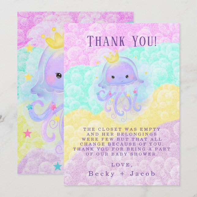 Tarjeta de agradecimiento de Princess Jellyfish Ba (Anverso / Reverso)