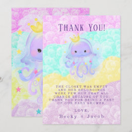 Tarjeta de agradecimiento de Princess Jellyfish Ba