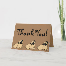 Tarjeta de agradecimiento de Pugs