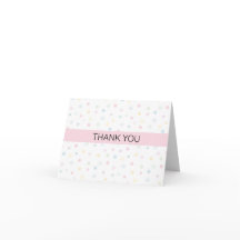 Tarjeta de agradecimiento de Punto de Polka Pastel